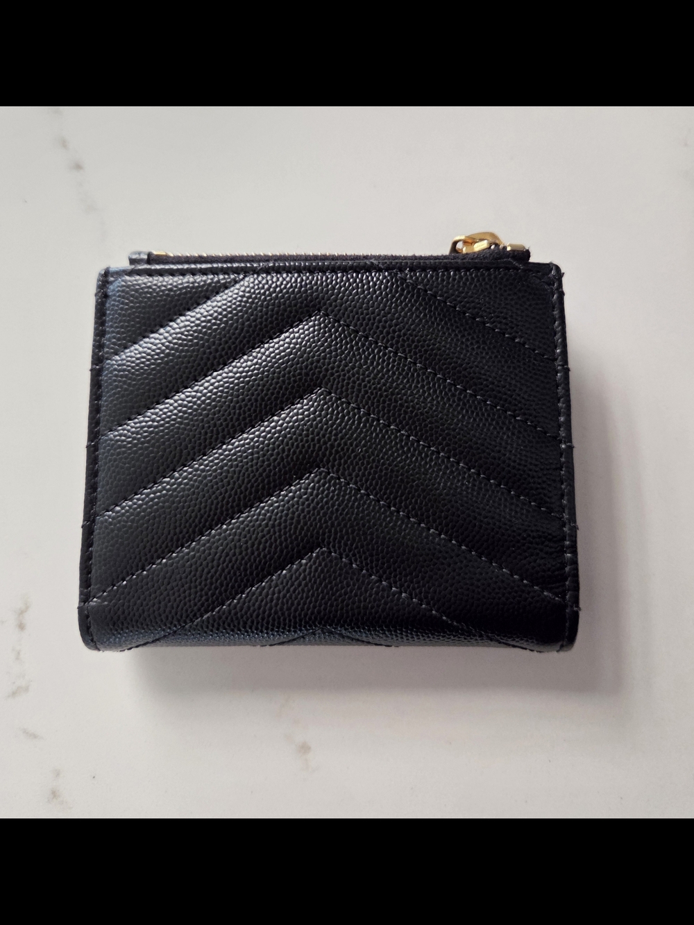 YSL Cassandre bi-fold wallet in grain de poudre leather - Picture 3 of 6